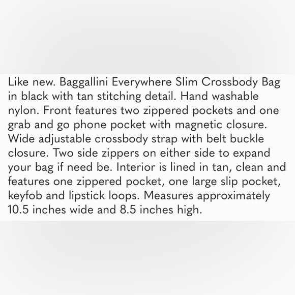 Like new Baggalini Messenger Jetsetter slim Crossbody - Picture 3 of 16